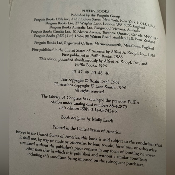 🌟
1996 Roald Dahl James & the GIANT Peach
 children chapter book Paperback - Picture 8 of 14